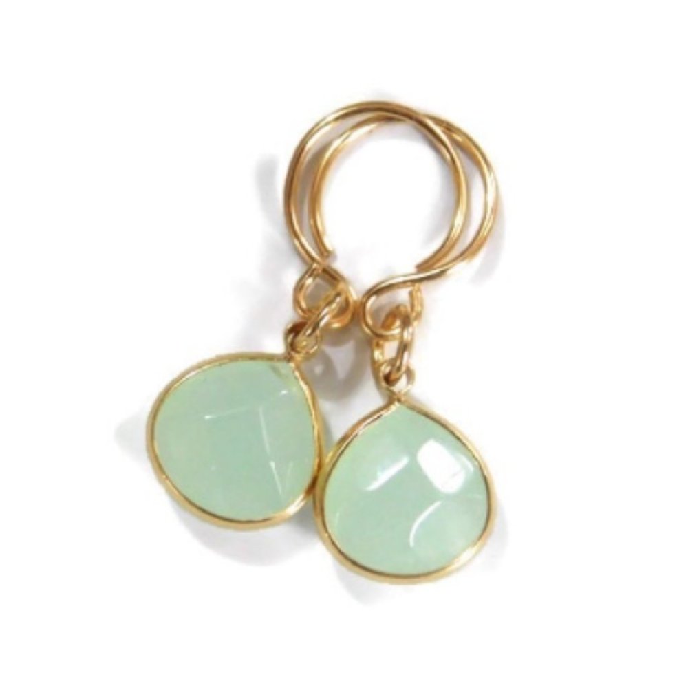 HANDMADE Green Aventurine 14K Gold Filled Earrings